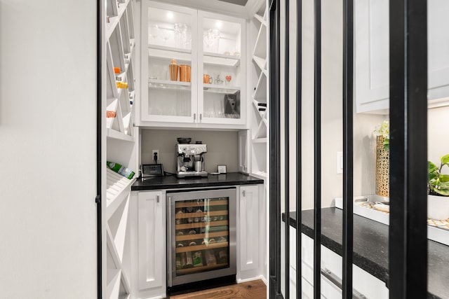 bar with a dry bar and wine cooler
