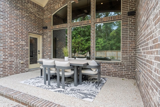 view of patio / terrace with outdoor dining area