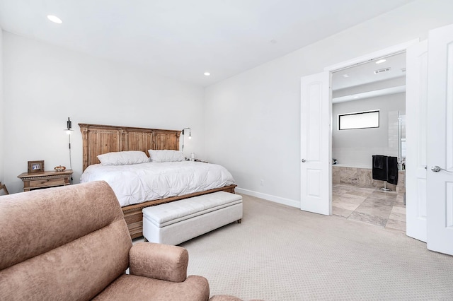 4707 Jackson St, Houston, TX 77004 - bedroom featuring light colored carpet, baseboards, and recessed lighting