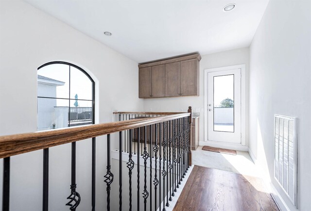 4707 Jackson St, Houston, TX 77004 - hallway with light wood-style flooring, plenty of natural light, recessed lighting, and baseboards