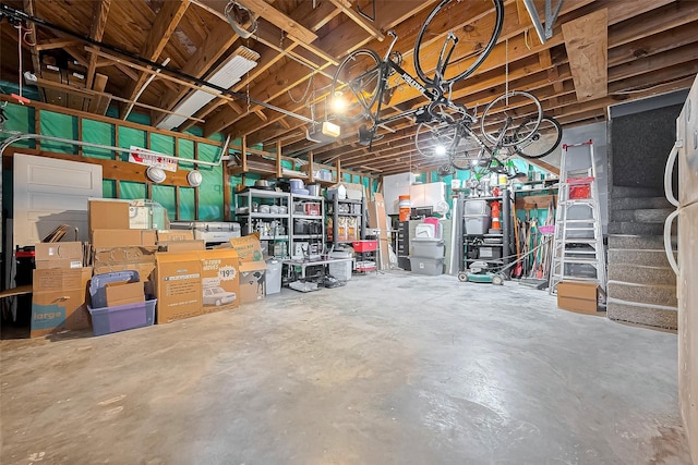 below grade area with a garage