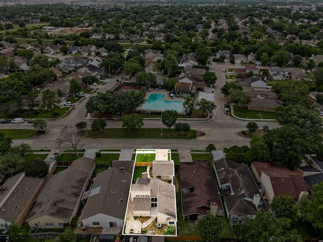 bird's eye view featuring a residential view