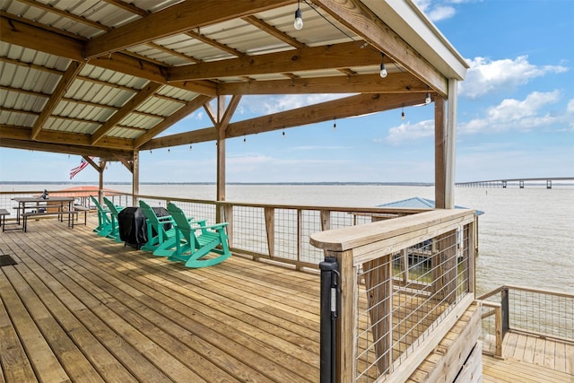 620 Lagoon Dr, Point Blank, TX 77364 - view of dock featuring a water view