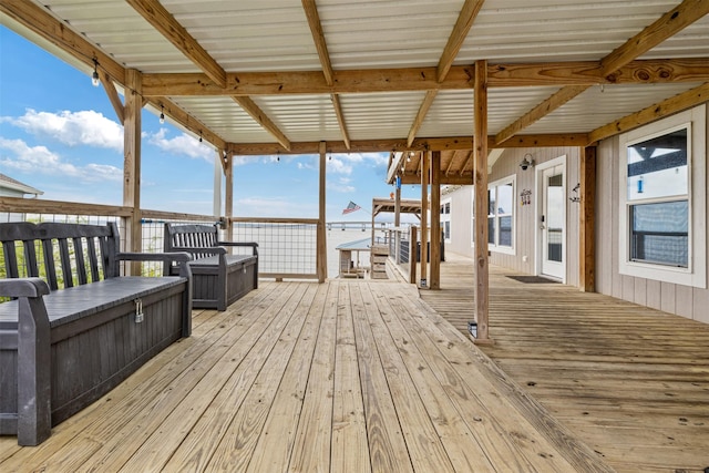 620 Lagoon Dr, Point Blank, TX 77364 - wooden terrace featuring a water view