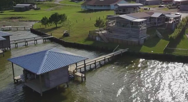 620 Lagoon Dr, Point Blank, TX 77364 - bird's eye view featuring a water view