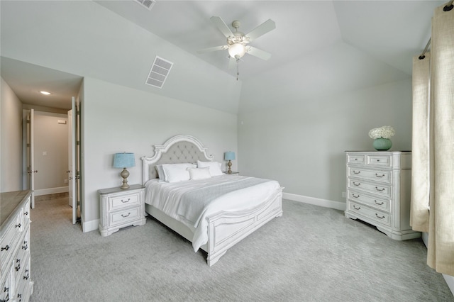 23935 Birchwood Lake Ln, Katy, TX 77493 - bedroom with a ceiling fan, baseboards, visible vents, and light carpet