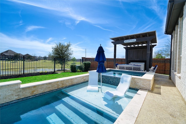 23935 Birchwood Lake Ln, Katy, TX 77493 - view of swimming pool featuring a fenced backyard, a fenced in pool, and a patio area