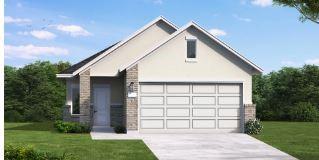 view of front of property featuring an attached garage, driveway, a front yard, and stucco siding