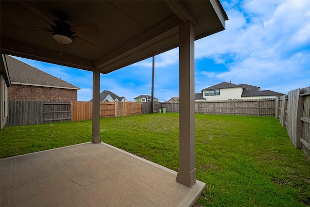 2903 Blue Mist Bnd, Brookshire, TX 77423 - view of yard featuring a patio area and a ceiling fan