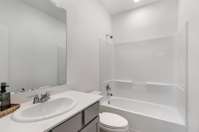 21623 Mount Frisell Ln, Porter, TX 77365 - bathroom featuring shower / tub combination, toilet, and vanity