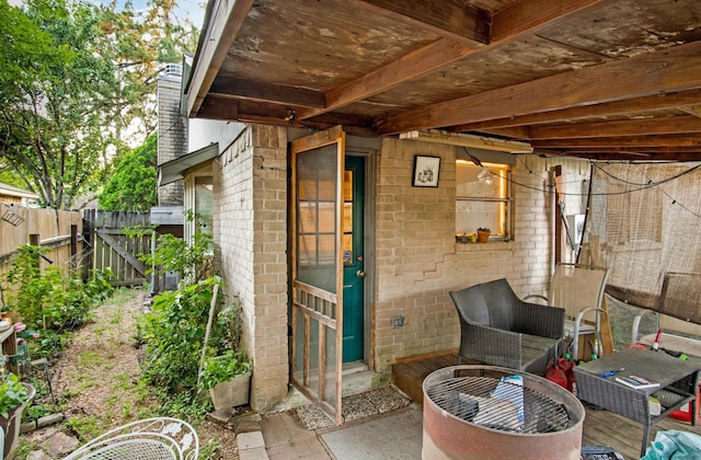 exterior space with fence