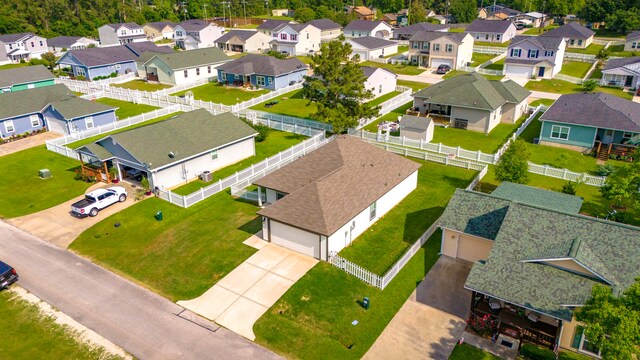 birds eye view of property featuring a residential view