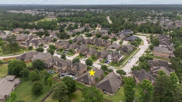 bird's eye view featuring a residential view