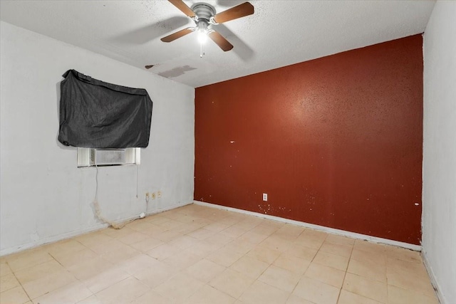 6201 Batterson St, Houston, TX 77026 - empty room featuring a ceiling fan, baseboards, and cooling unit
