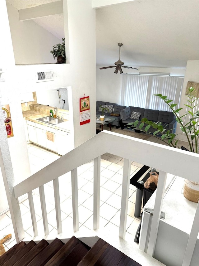 12606 Newbrook Dr, Houston, TX 77072 - interior space with ceiling fan and visible vents