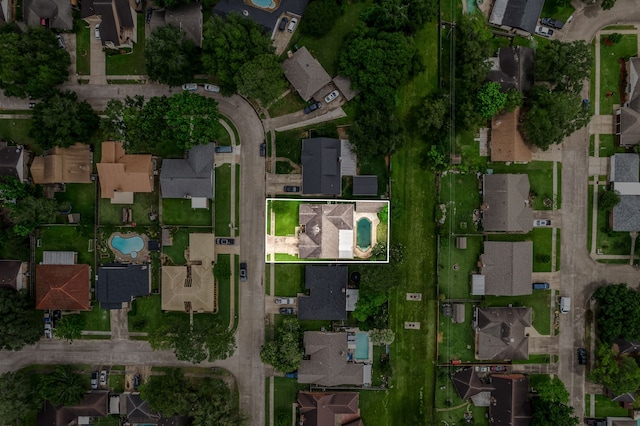 bird's eye view with a residential view
