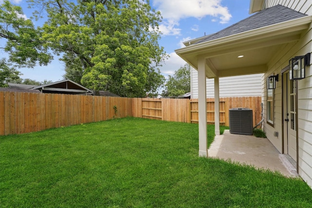 5013 Golden Forest Dr, Houston, TX 77091 - view of yard with central AC and a patio