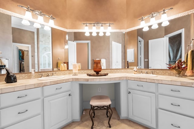 392 Green Cove Dr, Montgomery, TX 77356 - full bath featuring vanity and tile patterned floors