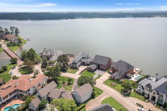 392 Green Cove Dr, Montgomery, TX 77356 - aerial view featuring a residential view and a water view