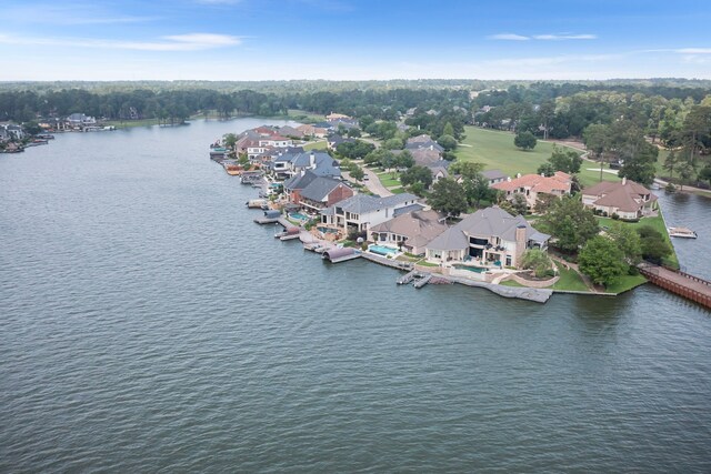 392 Green Cove Dr, Montgomery, TX 77356 - bird's eye view featuring a water view