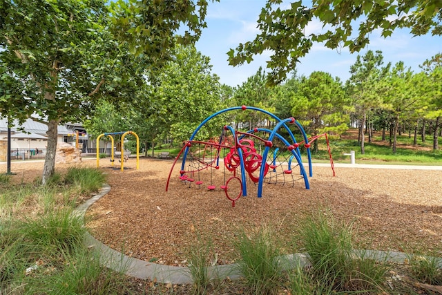 view of community jungle gym