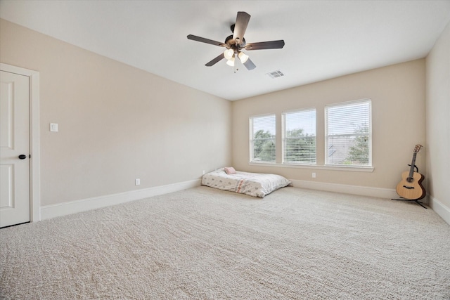 27018 Camirillo Creek Ln, Katy, TX 77494 - carpeted bedroom with visible vents, a ceiling fan, and baseboards