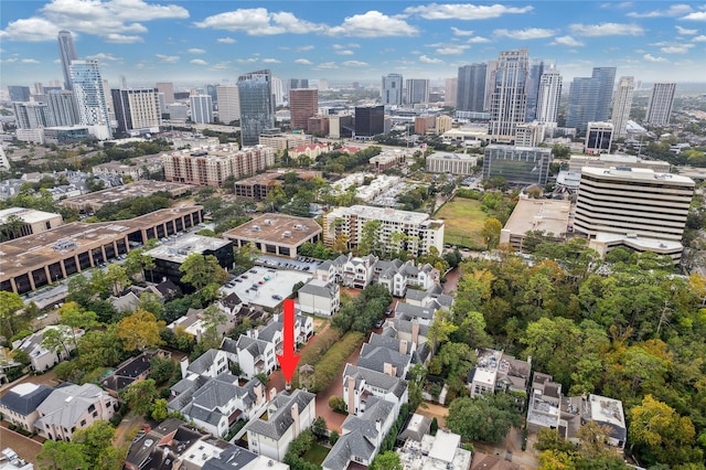 56 Audubon Hollow Ln, Houston, TX 77027 - aerial view with a city view