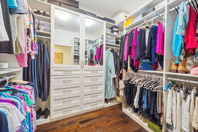56 Audubon Hollow Ln, Houston, TX 77027 - spacious closet featuring dark wood finished floors