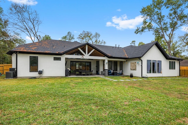 32810 Oak Creek Dr, Magnolia, TX 77354 - rear view of property featuring stucco siding and a patio area