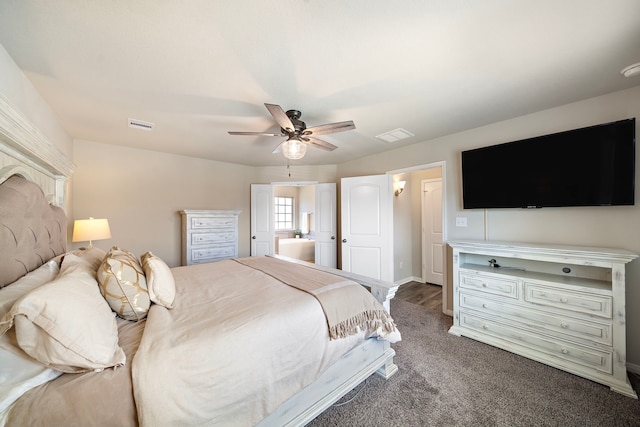 1074 Pleasant Bnd, Conroe, TX 77301 - bedroom featuring a ceiling fan and carpet floors