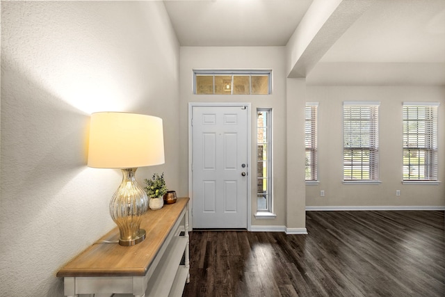 1074 Pleasant Bnd, Conroe, TX 77301 - entrance foyer featuring dark wood-type flooring and baseboards