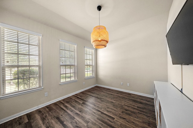 1074 Pleasant Bnd, Conroe, TX 77301 - unfurnished dining area featuring dark wood finished floors and baseboards