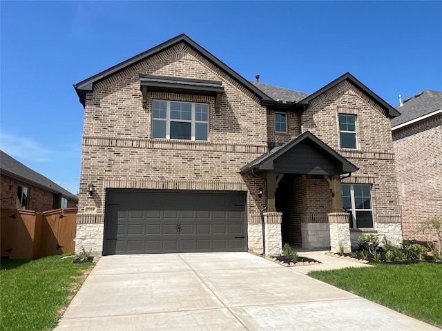 2223 Inglenook Grove Dr, Katy, TX 77493 - view of front of property with brick siding, driveway, and an attached garage