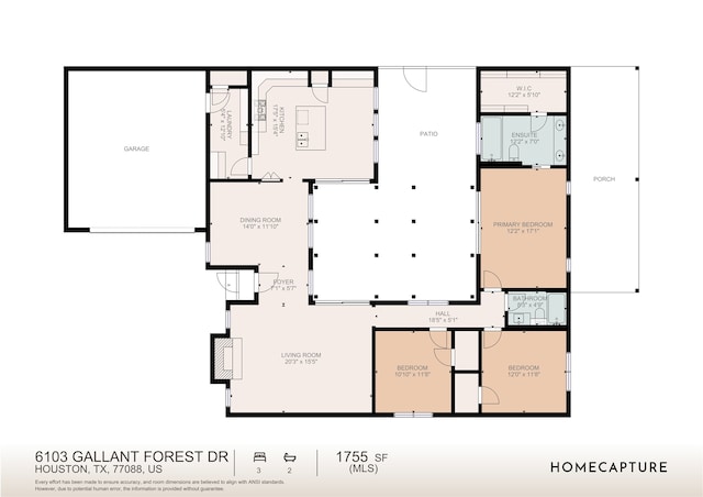 6103 Gallant Forest Dr, Houston, TX 77088 - view of layout