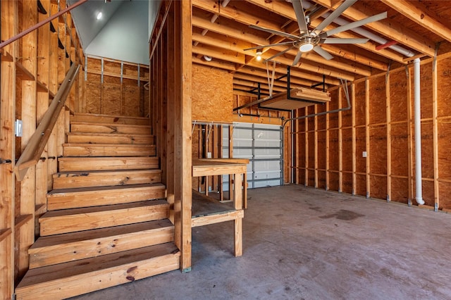 2017 Amado Ln, League City, TX 77573 - garage featuring a ceiling fan