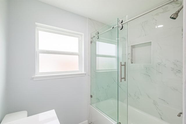 4314 Woodmont Dr, Houston, TX 77045 - full bathroom featuring toilet and enclosed tub / shower combo