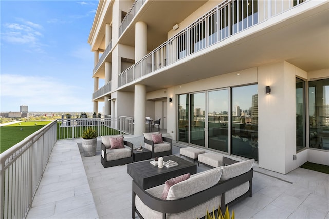 view of patio with outdoor lounge area