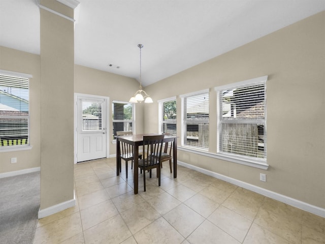 dining space featuring baseboards, a healthy amount of sunlight, light tile patterned floors, and visible vents