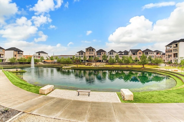 property view of water with a residential view