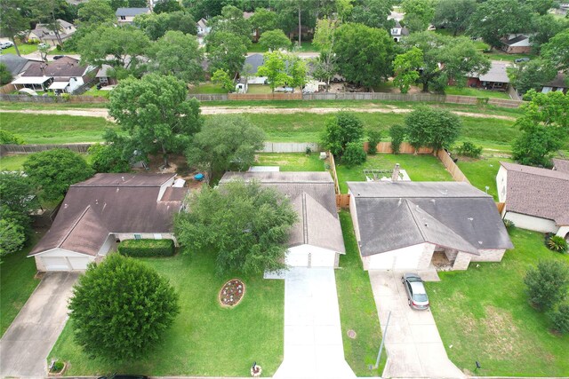 bird's eye view with a residential view