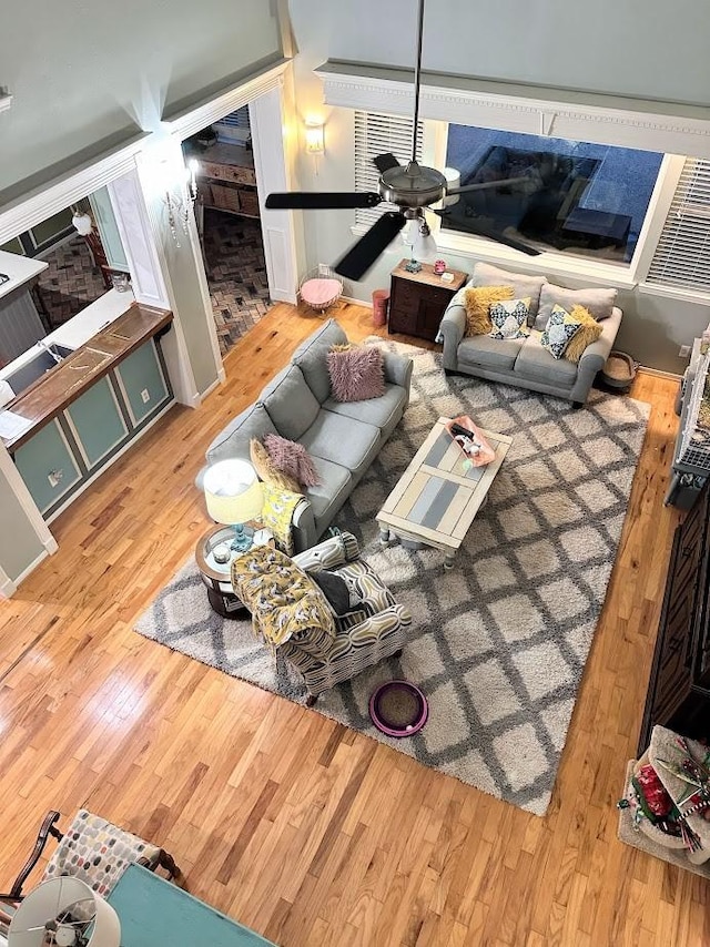 living room featuring wood finished floors