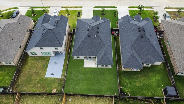 drone / aerial view featuring a residential view