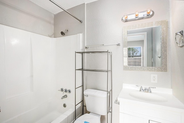 16226 Alden Ridge Dr, Houston, TX 77053 - bathroom with vanity, shower / bathing tub combination, and toilet