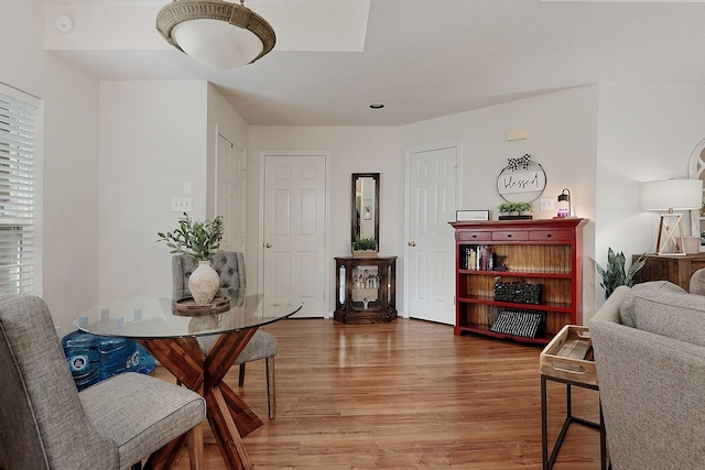 interior space featuring wood finished floors