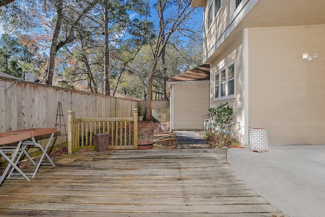 wooden deck with fence
