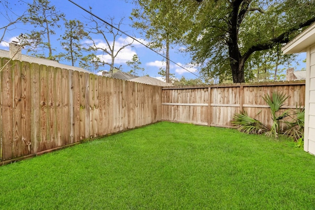 view of yard with fence private yard