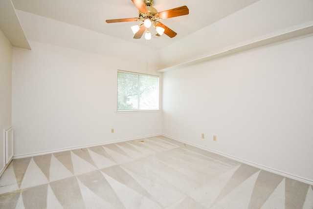 6007 Gideon Ct, Sugar Land, TX 77479 - empty room with baseboards, a ceiling fan, and light colored carpet