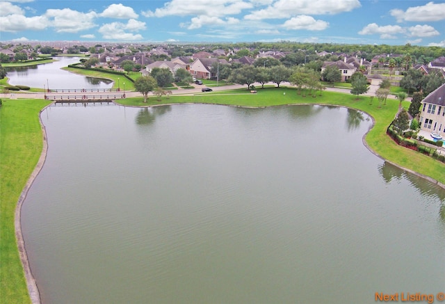 6007 Gideon Ct, Sugar Land, TX 77479 - aerial view featuring a water view and a residential view