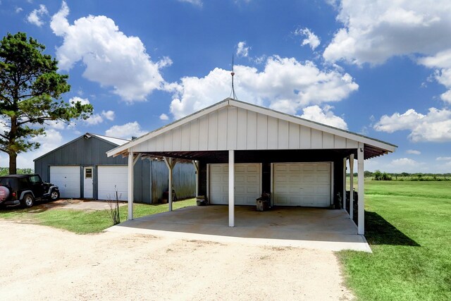 garage featuring a detached garage