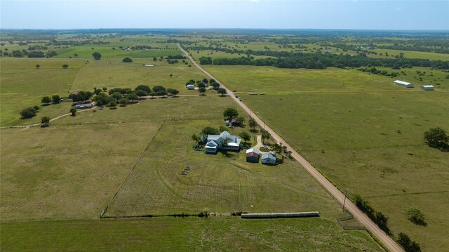 drone / aerial view featuring a rural view